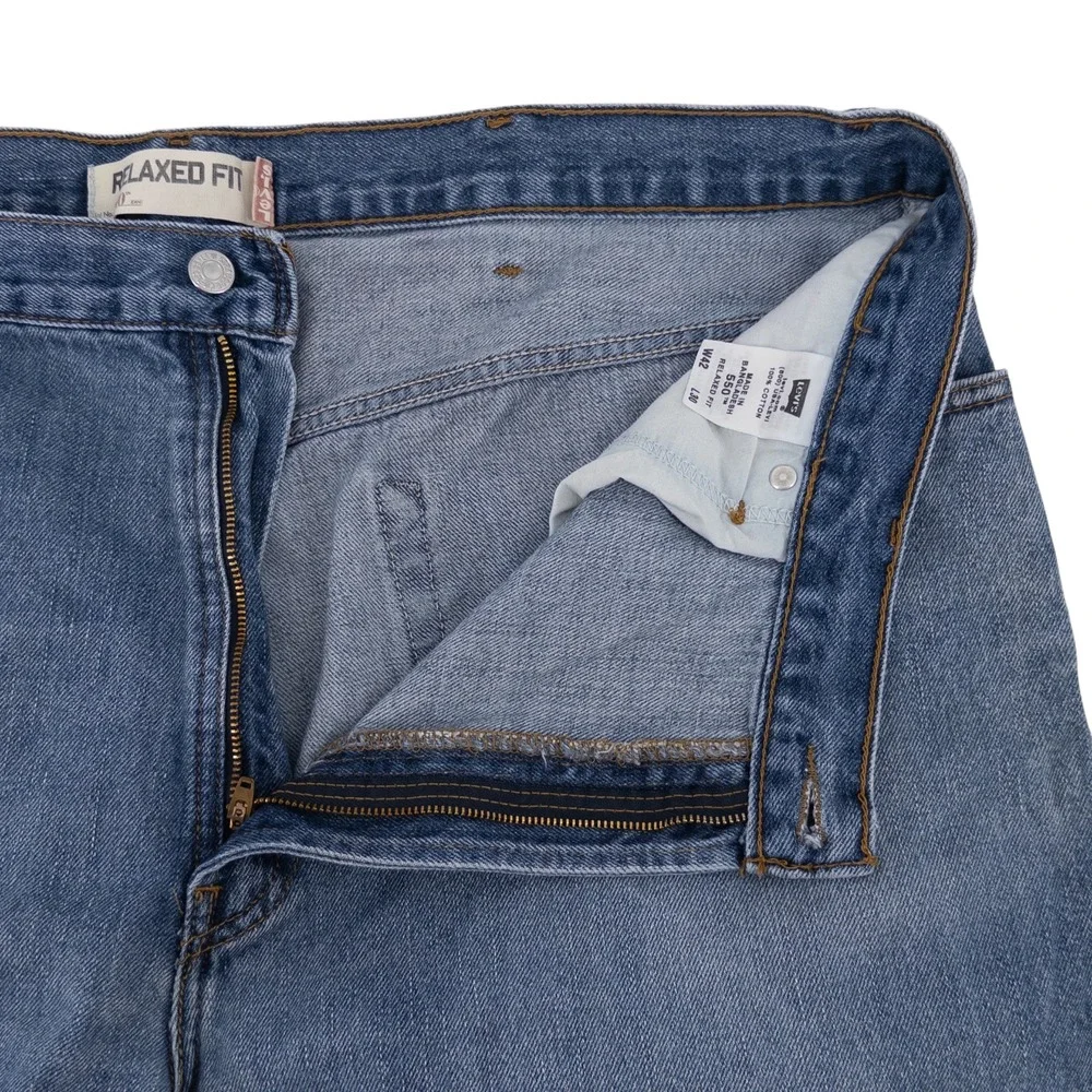 Levis 550 Relaxed Fit Jeans Men's‎ 42x30 Blue Stonewash Denim Red Tab Y2K 2008
